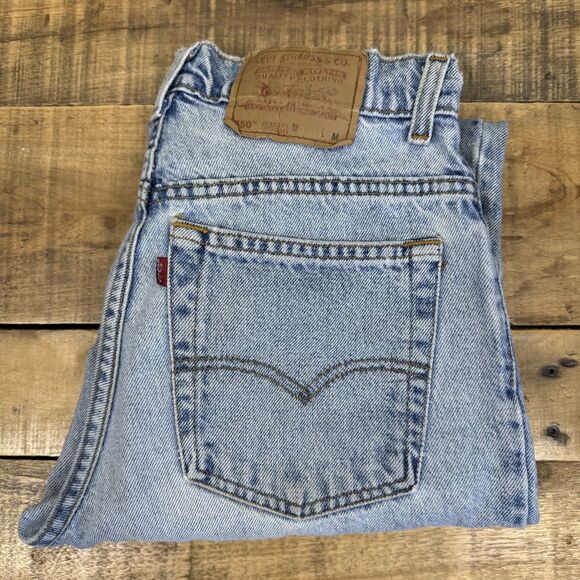 Vintage Levi’s 550 Light Stonewash, Relax Fit Tapered High-Waisted Mom Jeans - Picture 1 of 11